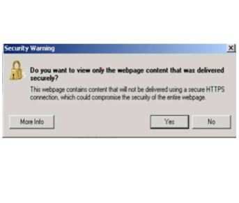 Fig. 2 Popup Security Message