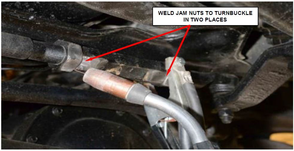 Figure 9 – Weld Both Jam Nuts to the Turnbuckle