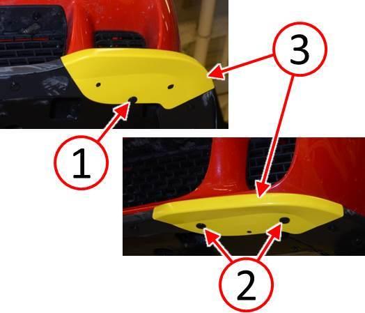 Fig. 2 Remove Front Air Dam Shipping Covers