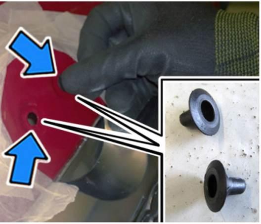 Fig. 5 Install New Emblem Fasteners Into Liftgate Holes