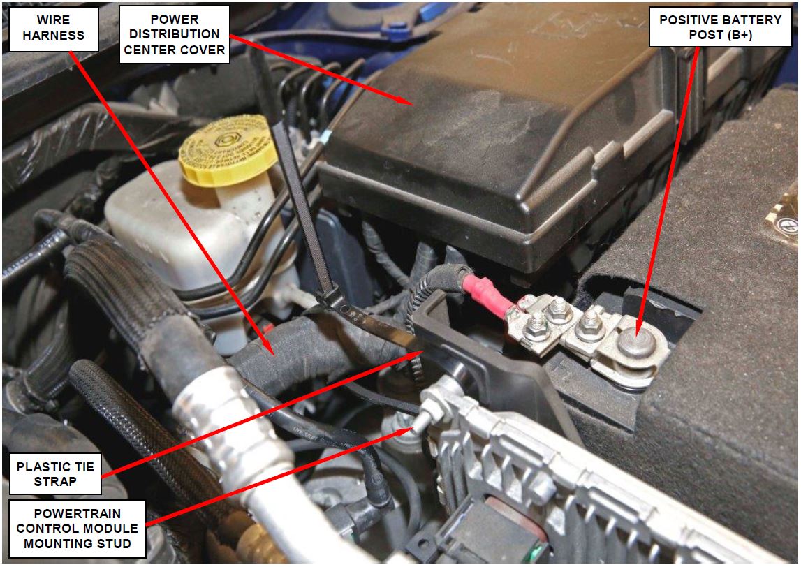 Install a Plastic Tie Strap to Prevent Wire Harness from Sagging onto the Transaxle