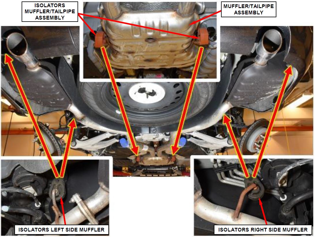 Figure 14 – Exhaust System Isolator Locations